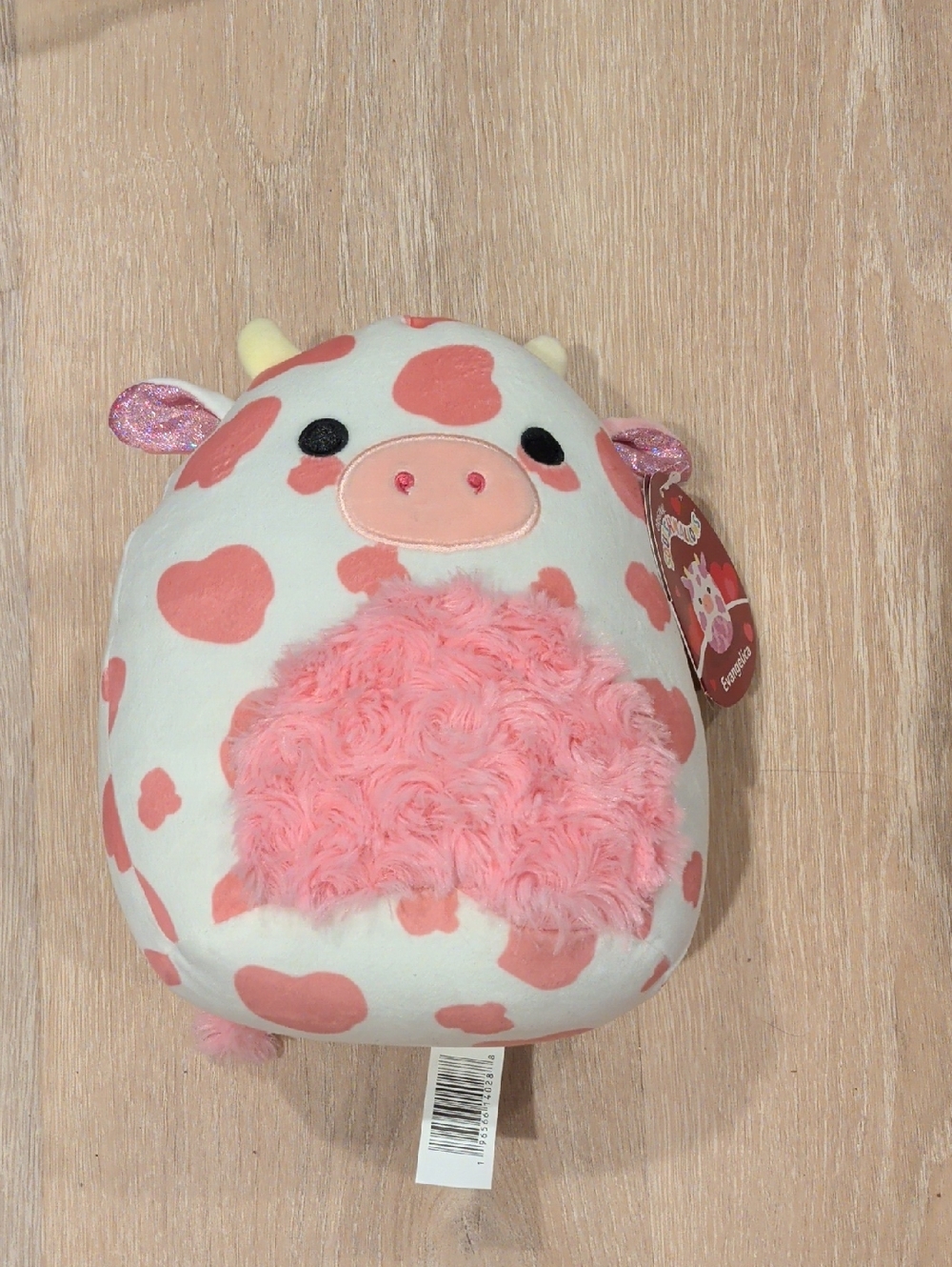 Squishmallows Pink and White Cow Plush - Evangelica